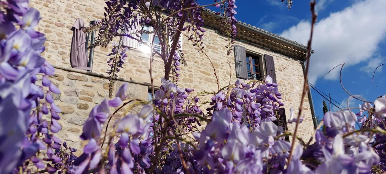 La Maison Wisteria Saint-Pantaleon-les-Vignes Bagian luar foto